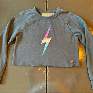 Aviator Nation cropped sweatshirt.